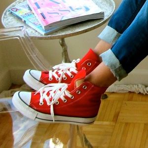 Red High Top Converse